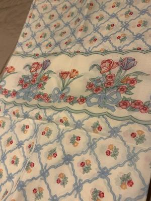 TWO Retro Floral Shower Curtains