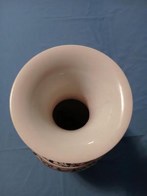 Sale Photo Thumbnail #93: Qianlong seal mark. Age unknown. Base 6", max. width 9", top 6", height 18". Wood stand included.