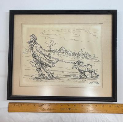 Sale Photo Thumbnail #99: By T. Wolling. Framed size approx. 16" x 14".