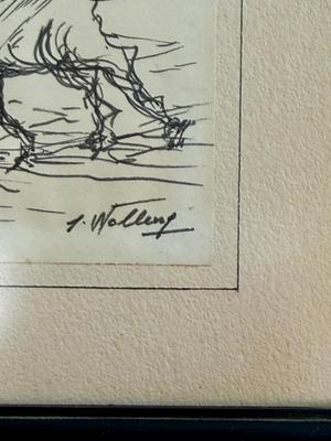 Sale Photo Thumbnail #97: By T. Wolling. Framed size approx. 16" x 14".