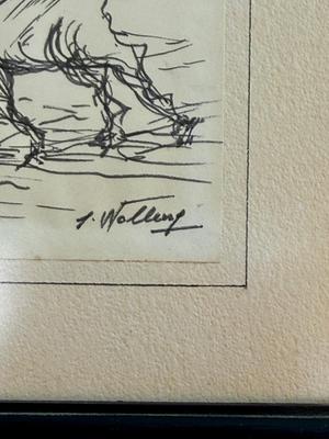 Sale Photo Thumbnail #98: By T. Wolling. Framed size approx. 16" x 14".