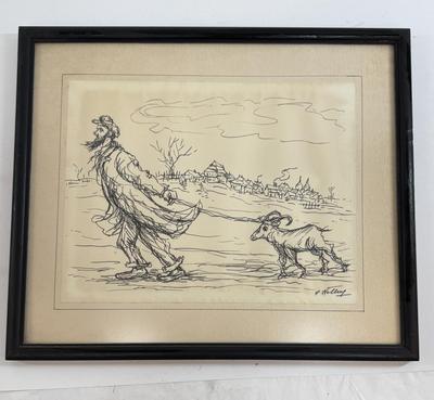 Sale Photo Thumbnail #95: By T. Wolling. Framed size approx. 16" x 14".