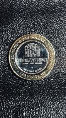 .999 HSP $10 GAMING TOKEN FROM HOTEL SAN REMO CASINO AND RESORT IN LAS VEGAS, NV
