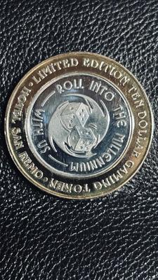 .999 HSP $10 GAMING TOKEN FROM HOTEL SAN REMO CASINO AND RESORT IN LAS VEGAS, NV