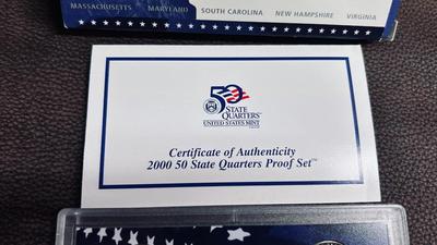 UNITED STATES MINT 50 STATE QUARTERS PROOF SET, YEAR 2000