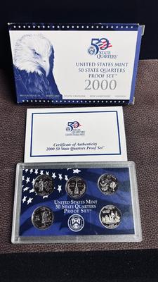 UNITED STATES MINT 50 STATE QUARTERS PROOF SET, YEAR 2000