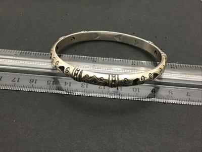 Brighton. Shot through the Heart Silver Plated Bangle