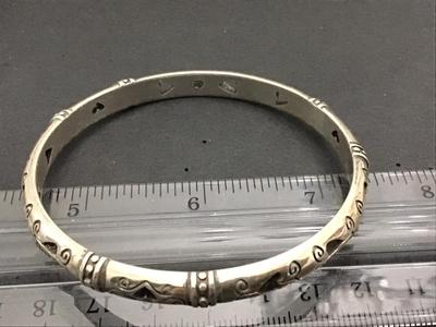 Brighton. Shot through the Heart Silver Plated Bangle