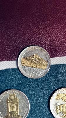 COLORIZED GOLD PLATED 2010 AMERICA THE BEAUTIFUL SERIES QUARTERS (1) 2011