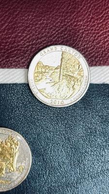 COLORIZED GOLD PLATED 2010 AMERICA THE BEAUTIFUL SERIES QUARTERS (1) 2011