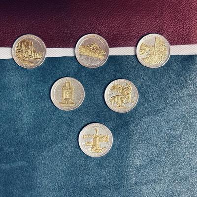 COLORIZED GOLD PLATED 2010 AMERICA THE BEAUTIFUL SERIES QUARTERS (1) 2011