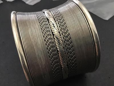 Tested Heavy Sterling Silver Wide Cuff. No Marks