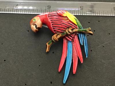 Excellent Vintage Parrot Brooch 1950