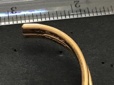 Signed Gold Tone Twist Cuff Sergio Club California