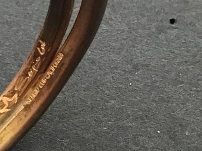 Signed Gold Tone Twist Cuff Sergio Club California