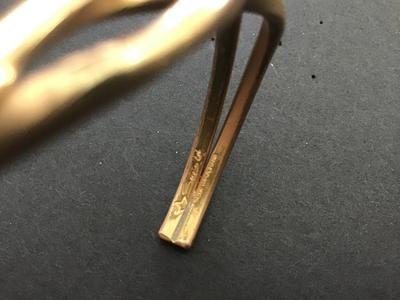 Signed Gold Tone Twist Cuff Sergio Club California