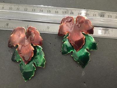 Statement Enamel Vintage Earrings. Pretty