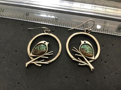 Bird on a Brach Fashion Earrings