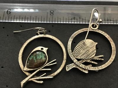 Bird on a Brach Fashion Earrings