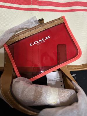 COACH - HADLEY VARIEGATED SHOULDER/TOTE BAG WITH COSMETIC BAG - BRAND NEW WITH TAGS