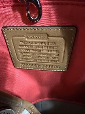 COACH - HADLEY VARIEGATED SHOULDER/TOTE BAG WITH COSMETIC BAG - BRAND NEW WITH TAGS