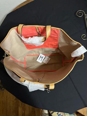 COACH - HADLEY VARIEGATED SHOULDER/TOTE BAG WITH COSMETIC BAG - BRAND NEW WITH TAGS