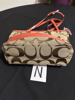 COACH BAG - PINK AND KHAKI COLORED