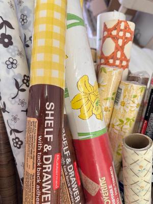 Big Box of Mostly Unused Contac Paper and Shelf Liner, Retro Colors