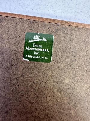 Handmade Crosstitch "Welcome" Art on Wooden Platter with Glass Cover