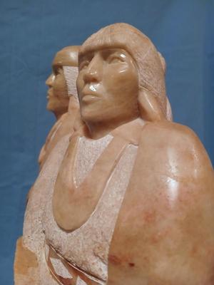 Sale Photo Thumbnail #264: Signed Leonard Howard '02'. Base, 11 3/4" wide x 2 1/2", height, 17". Heavy.