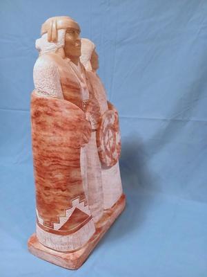 Sale Photo Thumbnail #269: Signed Leonard Howard '02'. Base, 11 3/4" wide x 2 1/2", height, 17". Heavy.