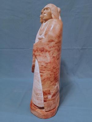 Sale Photo Thumbnail #263: Signed Leonard Howard '02'. Base, 11 3/4" wide x 2 1/2", height, 17". Heavy.