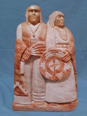 Sale Photo Thumbnail #262: Signed Leonard Howard '02'. Base, 11 3/4" wide x 2 1/2", height, 17". Heavy.