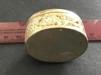 Vintage Silver Filagree Trinket Box. No Marks. Non Magnetic