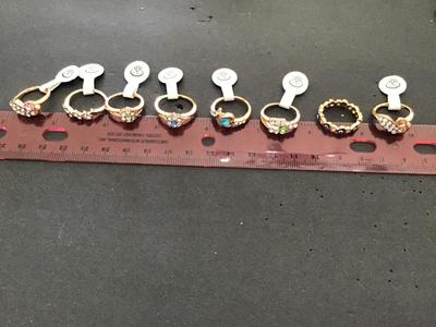 Lot Of 8 New Fashion Rings