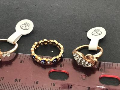 Lot Of 8 New Fashion Rings