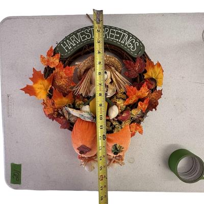 Harvest Greetings Autumn/Fall Wreath Decor