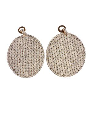 Pair of Mushroom Stitched Oven Mitts/Decor