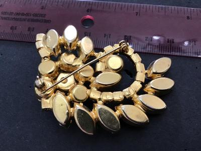 Juliana Delizza&Elster Sparkling Aurora Borealis Vintage Brooch