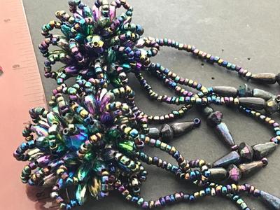 Beautiful Vintage Glass Beaded Dangle Earrings