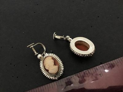 Beautiful Carved Cameo Earrings