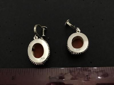 Beautiful Carved Cameo Earrings