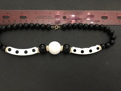 Vintage Poka Dot Necklace