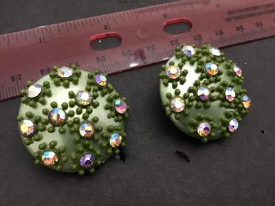 Beautiful Vintage Earrings Aurora Borealis Stones