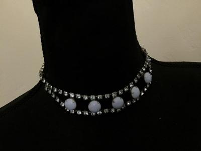 Beautiful Blue Rhinestone Vintage Necklace