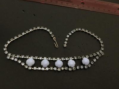 Beautiful Blue Rhinestone Vintage Necklace