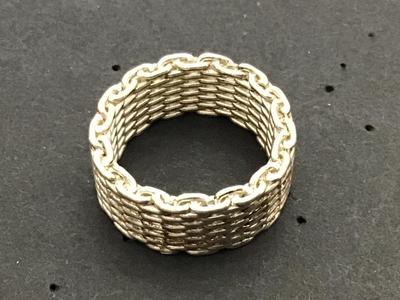 Silver 925 Mesh Ring
