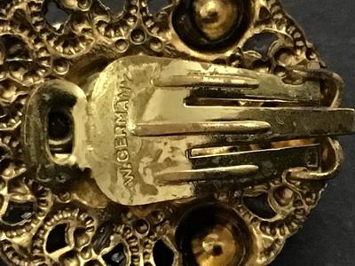 West Germany Vintage Clip on Earrings