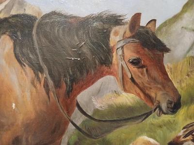 Sale Photo Thumbnail #331: In ornate antique frame. 27" x 22 1/2".