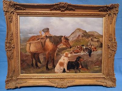 Sale Photo Thumbnail #328: In ornate antique frame. 27" x 22 1/2".